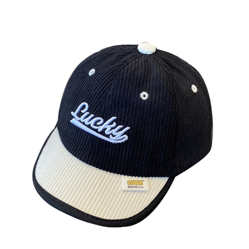 Sombrero de bebé primavera y otoño letras de aire extranjero mechuga gorra de lengua de acero para niños otoño y invierno caliente sombra de sol marea de béisbol bebé