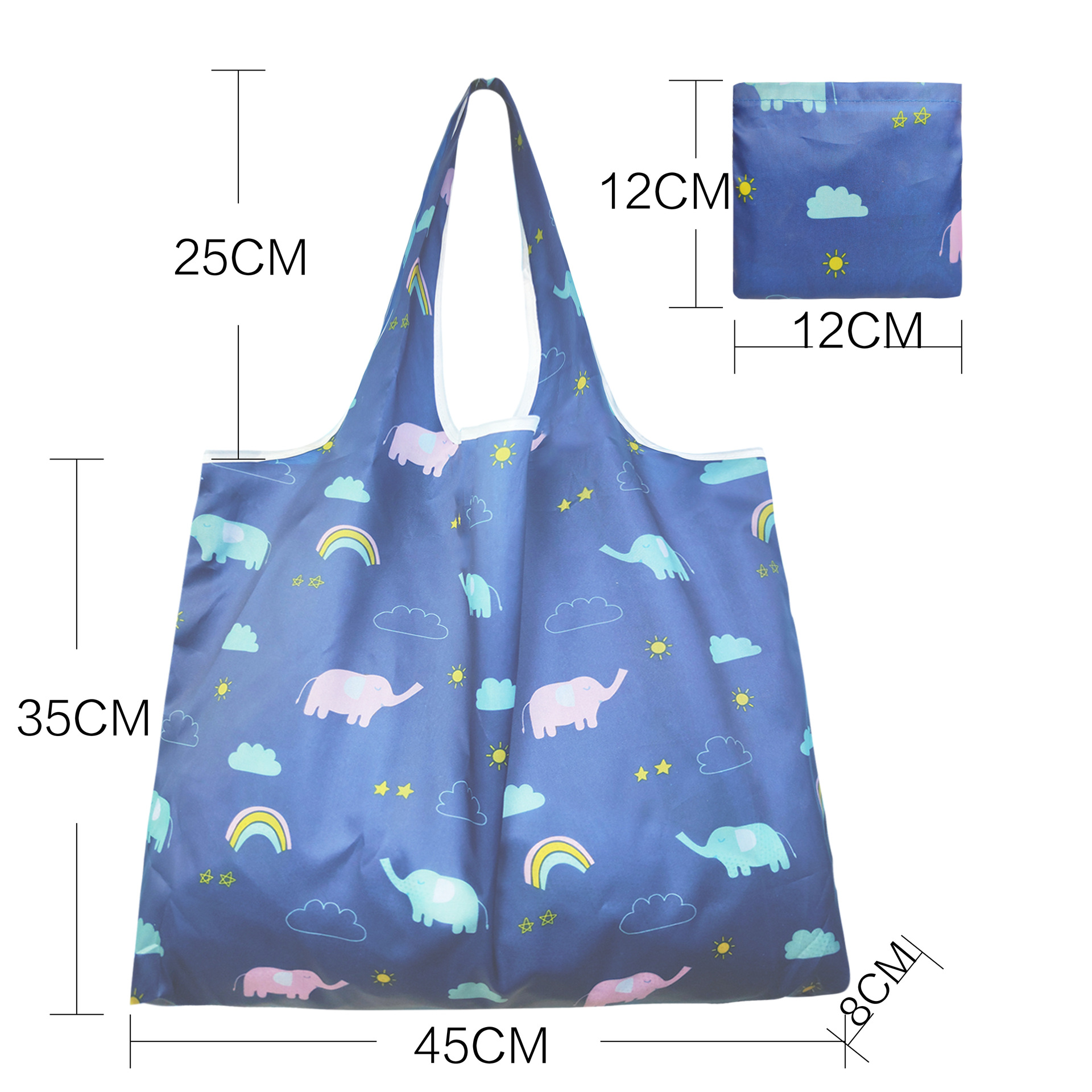 capacious folding handheld shopping bag