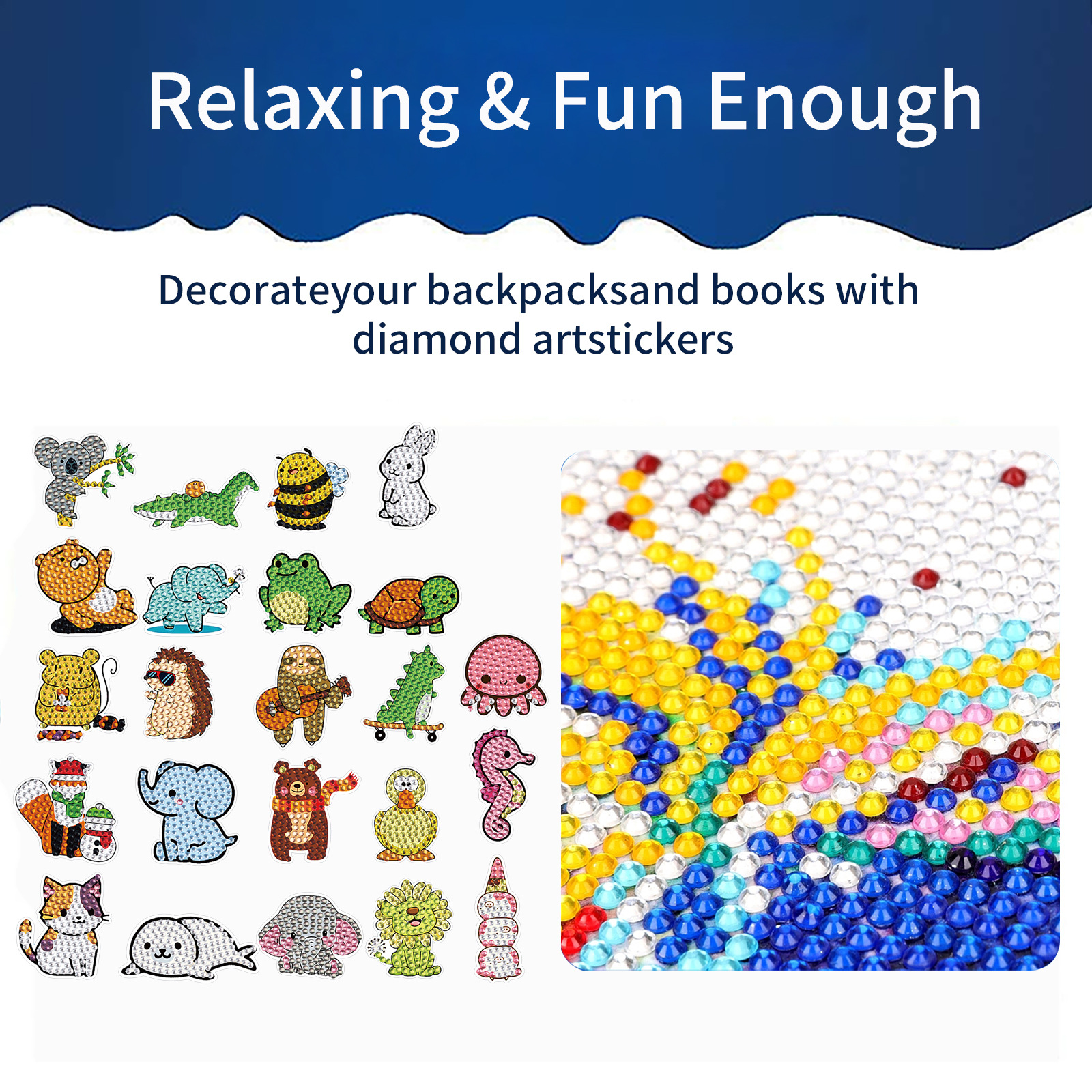 Animal de dibujos animados transfronterizos elefantes dibujos de diamantes DIY aleatorios ladrillos dibujos de pared dibujos de perforación dibujos de juguetes al por mayor