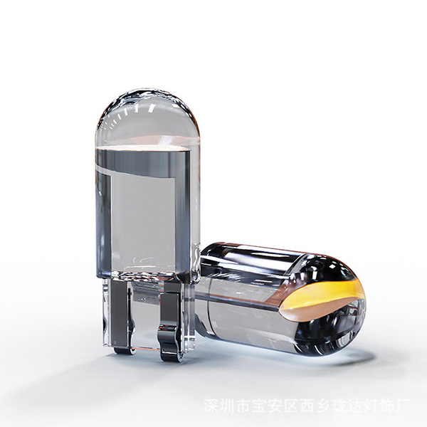 Car Width Indicator Light T10 Crystal Transparent Integrated Led Car Light Cob High Brightness W5W License Plate Light Reading Light