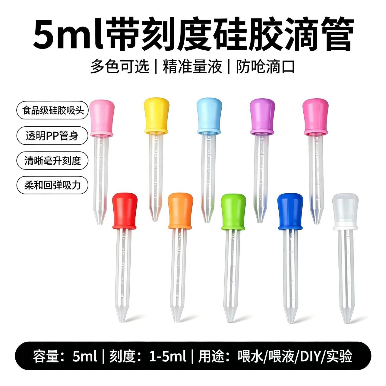 Dropper baby feeding device, anti-choking, with graduated markings, for feeding liquids to children, a must-have for feeding babies water and milk, dropper-style feeding device