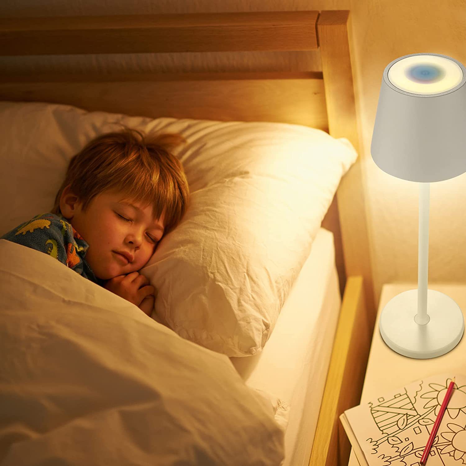 atmospheric LED table lamp