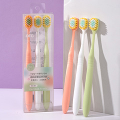 ORC Wide Head Soft Bristle Toothbrush for Adults, Fine Hair, Couple/Pregnant Women, High-End Toothbrush for Men and Women, 3-Piece Set, Household Toothbrush, Wholesale