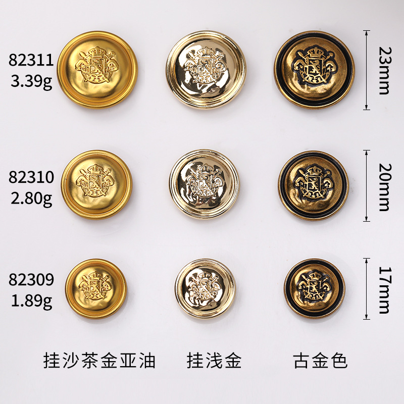 Double Lion Straw Hat Four-button Jinda Metal Concealed Button Down…
