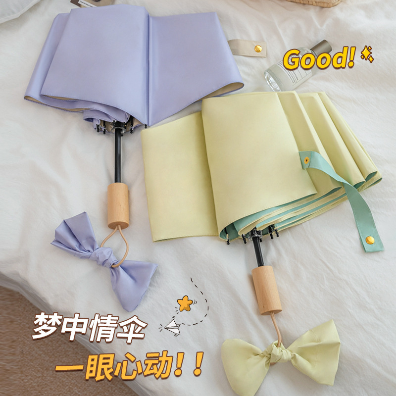 アイスクリームカラーグルー折りたたみ日傘日焼け止め UV 保護傘女性の晴雨兼用日よけ 70% off 傘|undefined