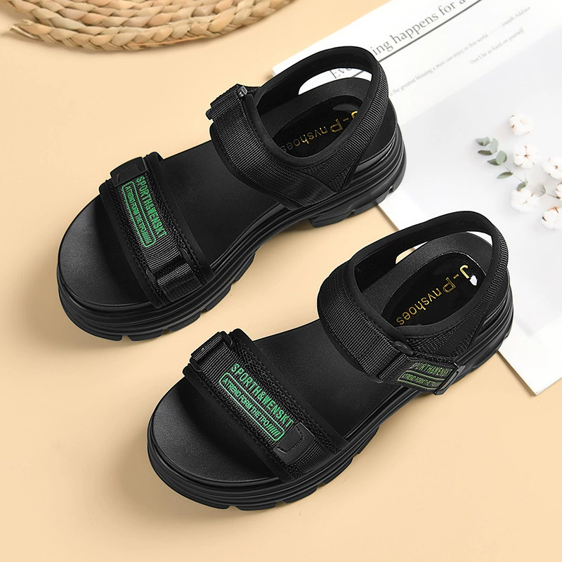 Sports sandals for leisure, summer footwear platform with velcro