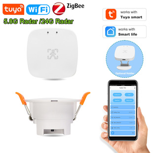Tuya Zigbee Human Presence Sensor 5.8G/24G Millimeter Wave Radar Wifi Infrared Pir High Precision