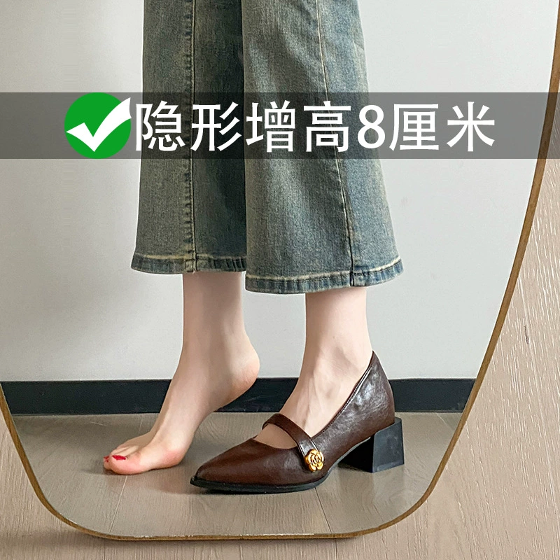 Остроконечная одиночная обувь женская 2025 новая французская передний смысл