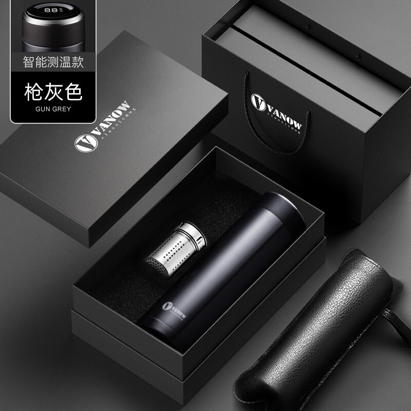 Vanow スマート温度測定魔法瓶カップ 男性と女性用 316 グループ購入ギフト ロゴ刻印入り ティーカップ ウォーターカップ|undefined