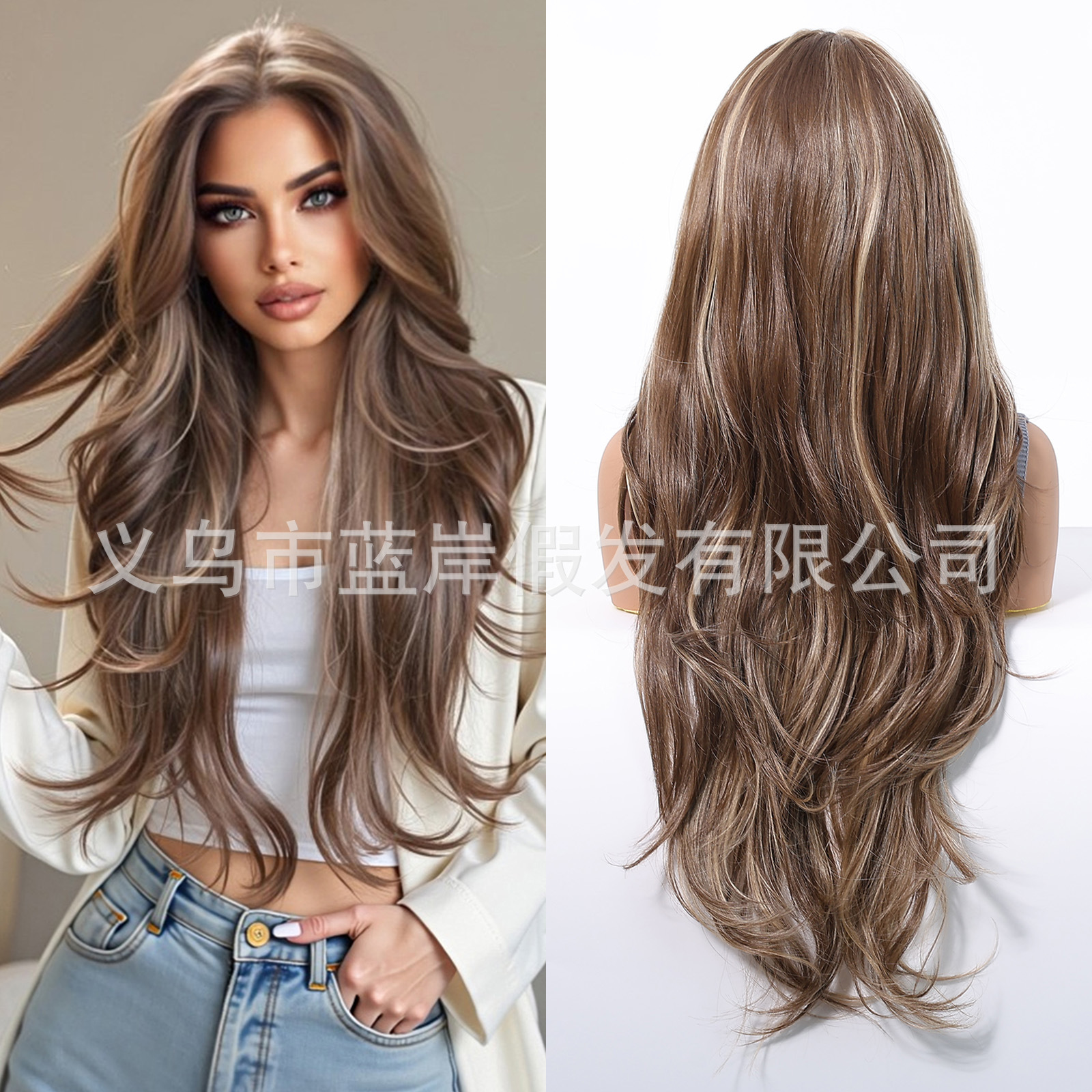 Peluca de encaje de seda importada 13*6 área grande con costura libre, forma secundaria, cómoda y transpirable, cabello largo y rizado 30inch