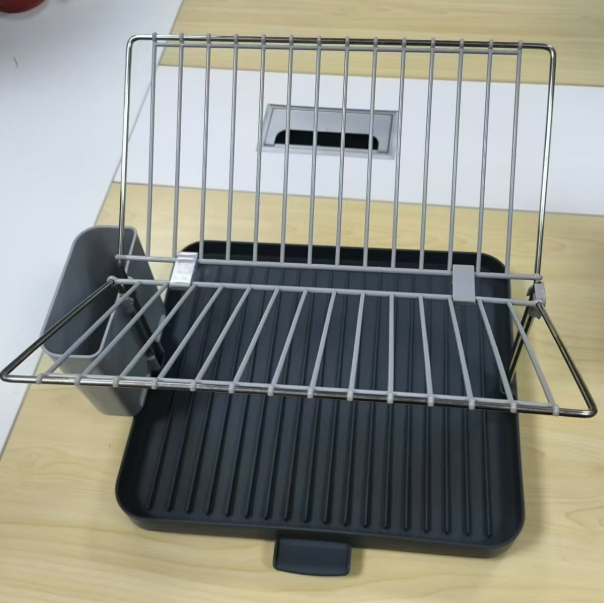 Estante de drenaje de cocina Estante de almacenamiento de platos palillos cucharas Estante de almacenamiento de acero inoxidable Estante de platos Estante de platos multifuncional