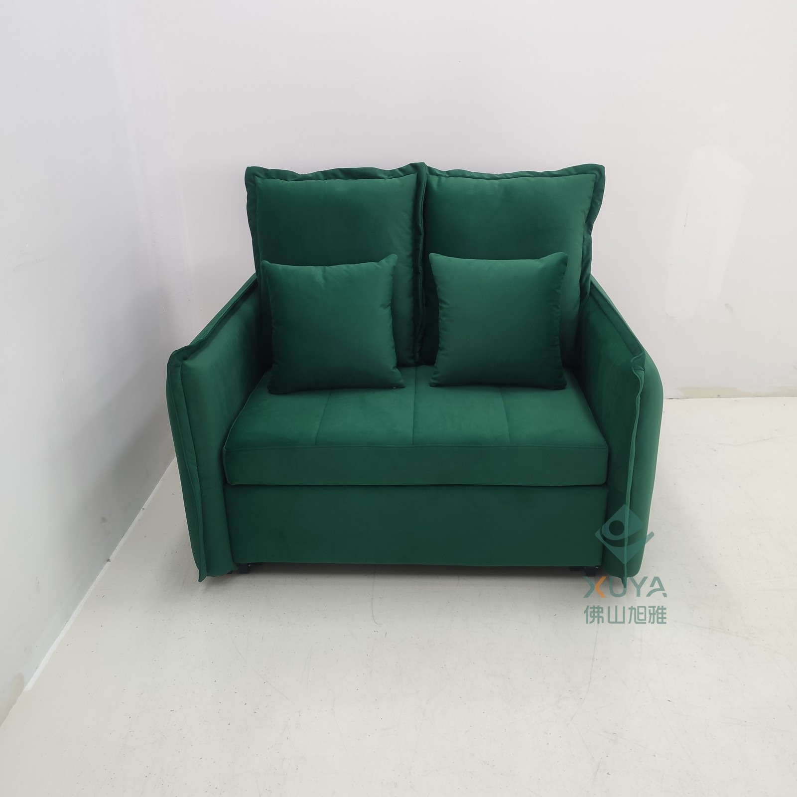Sofá cama multifuncional moderna plegable extraíble sala de estar dormitorio pequeño tipo sofá cama de cuero arena artística