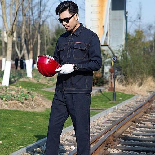 Workwear denim overalls, canvas welding protective clothing, workwear denim set suits uniforms, labor protection workwear wholesale