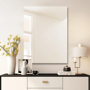 Mirror Washbasin Vanity Mirror Wall-Mounted Bathroom Toilet Wall-Mounted Self-Adhesive Punch-Free Makeup Washbasin Glass Mirror