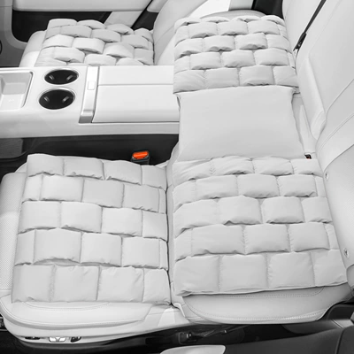 Four Seasons Pad | Cushions, Direct Sales from the Manufacturer - 3-piece-setfront-and-rear-seat-cushions-off-white-anti-fouling-leather-bubble-cushion