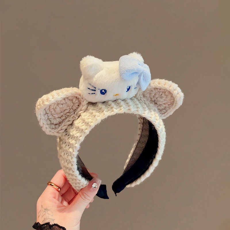 ネット赤超萌小衆kitty猫耳カチューシャ豹紋顔バンドかわいい蝶ネクタイ髪飾り洞窟|undefined