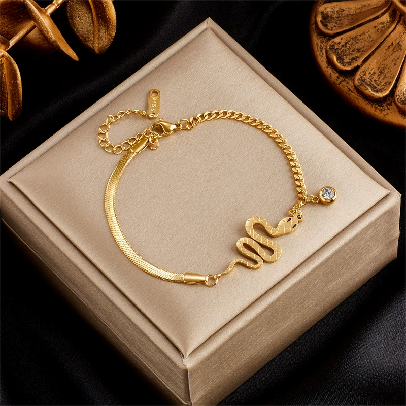 Small design bracelet stainless steel, necklace, geometric pendant, jewelry, light luxury style, high-quality style