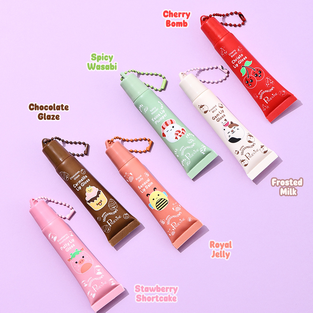 Amazon PAGE VINE serie de dibujos animados de frutas colgante esmalte labial refrescante y hidratante brillo labial comercio exterior transfronterizo