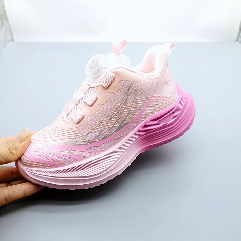 32-37 zapatos deportivos de algodón para niños, zapatos de correr para niños, zapatos de cuero ligeros para niños, zapatos giratorios