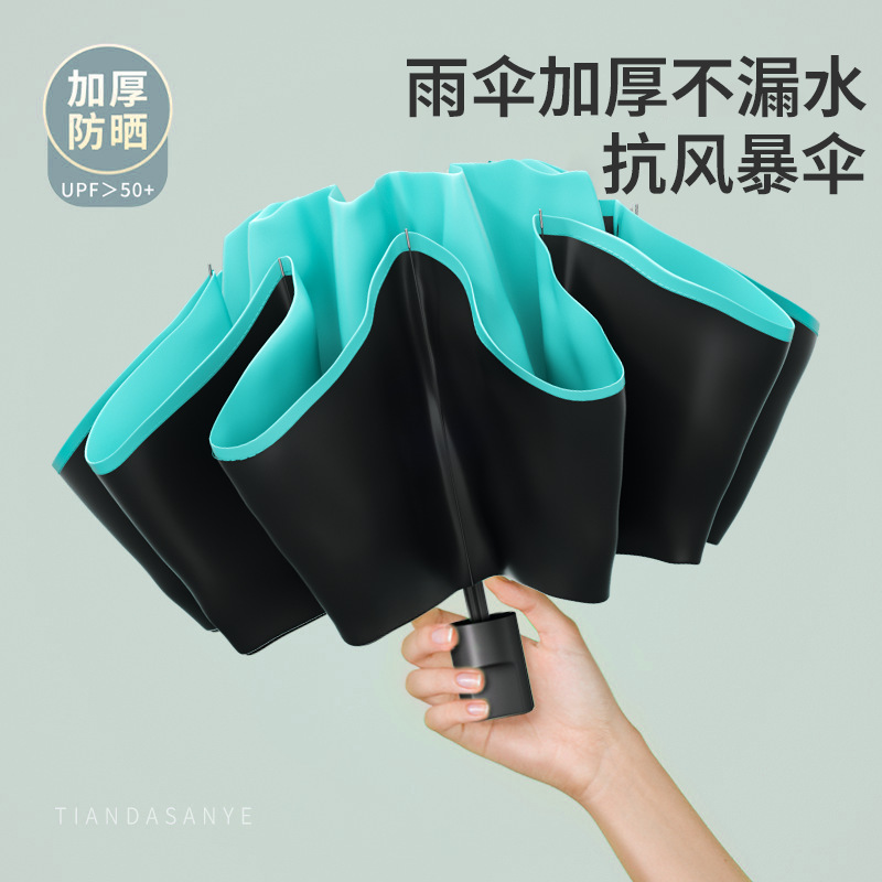 Paraguas de 60 huesos completamente automático Paraguas simple de negocios Paraguas plegable Sensación de alta calidad de lluvia y sol de doble uso Paraguas de protección solar