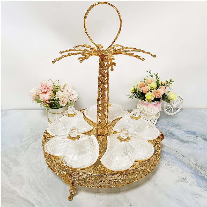 다섯 머리 코코넛 하트 모양의 말린 과일 상자