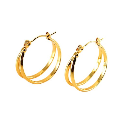 European and American Instagram-style minimalist fashion multi-layer C-shaped earrings for women, stainless steel cross-border new lightweight luxury personalized earrings wholesale