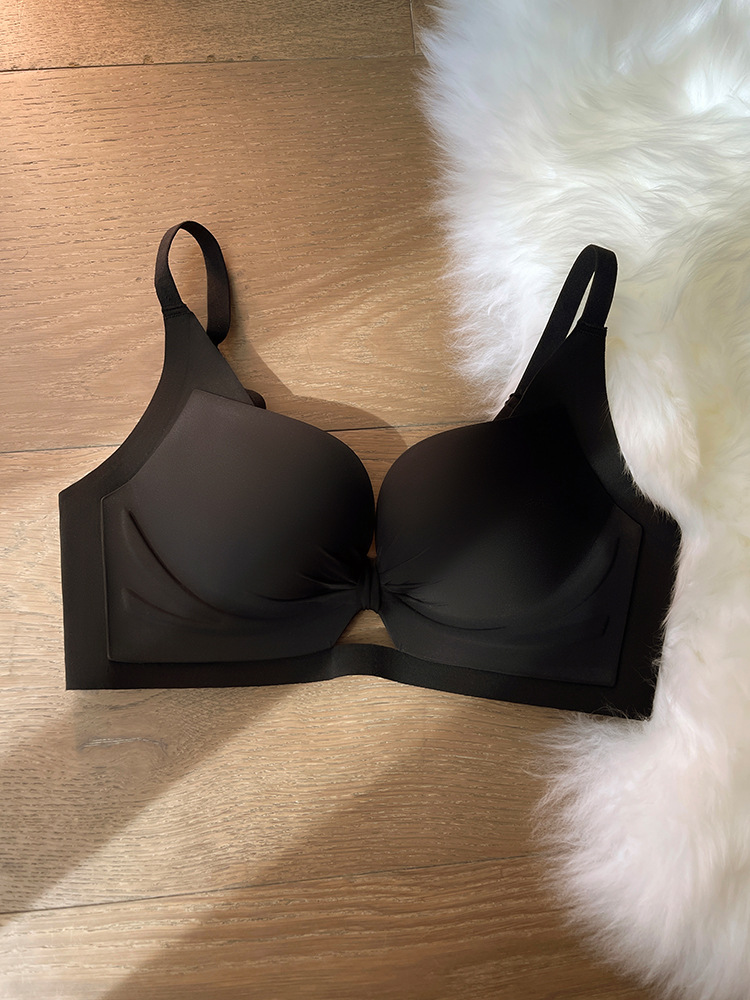 La ropa interior de las mujeres empuja hacia arriba el pecho pequeño sujetador de pecho plano pecho ajustable anti-flacidez soporte superior sujetador de las mujeres sin costuras 8821