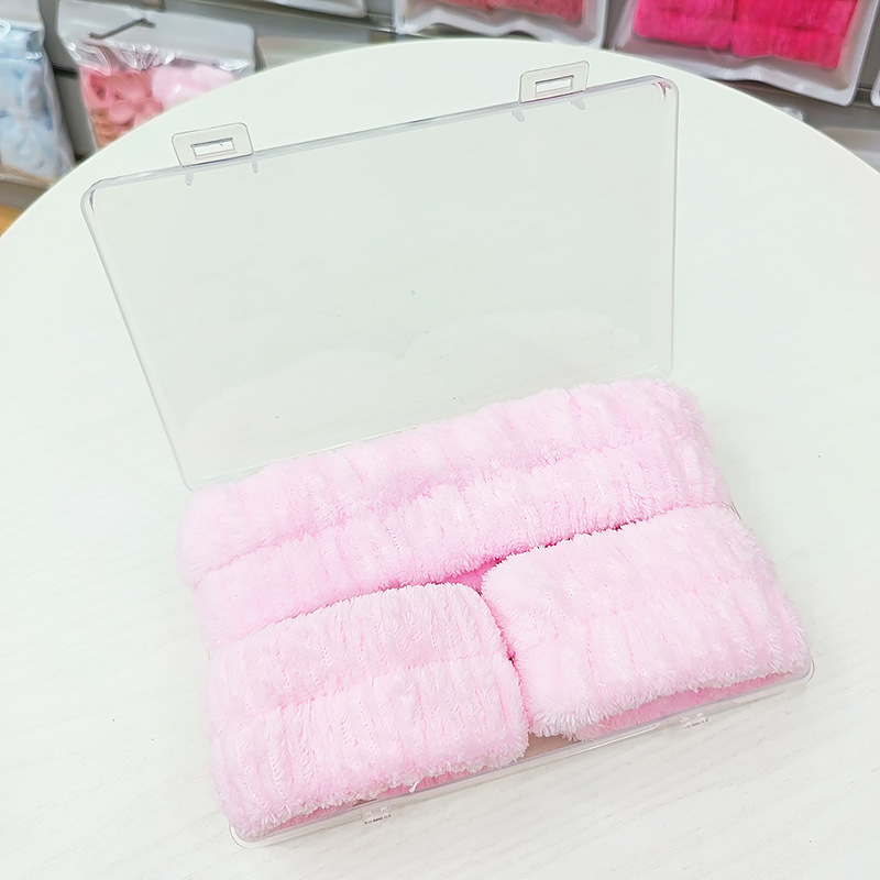洗脸发带三件套洗漱防水防湿袖敷面膜束发带简约头带女用发捆发箍|undefined