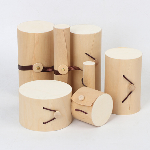 Wholesale Birch Soft Bark Box Creative Wooden Tea Leaf Packaging Box Mid-Autumn Mooncake Gift Box Storage Box Jewelry Box