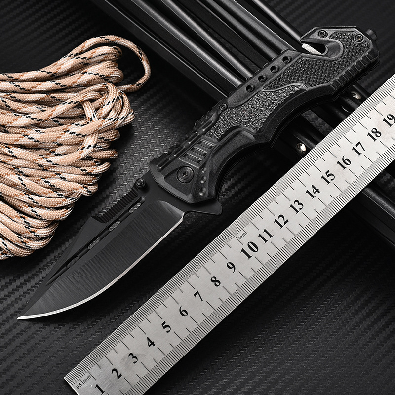 户外战术野外荒野求生多功能铝柄折迷你折叠刀随身小刀促销