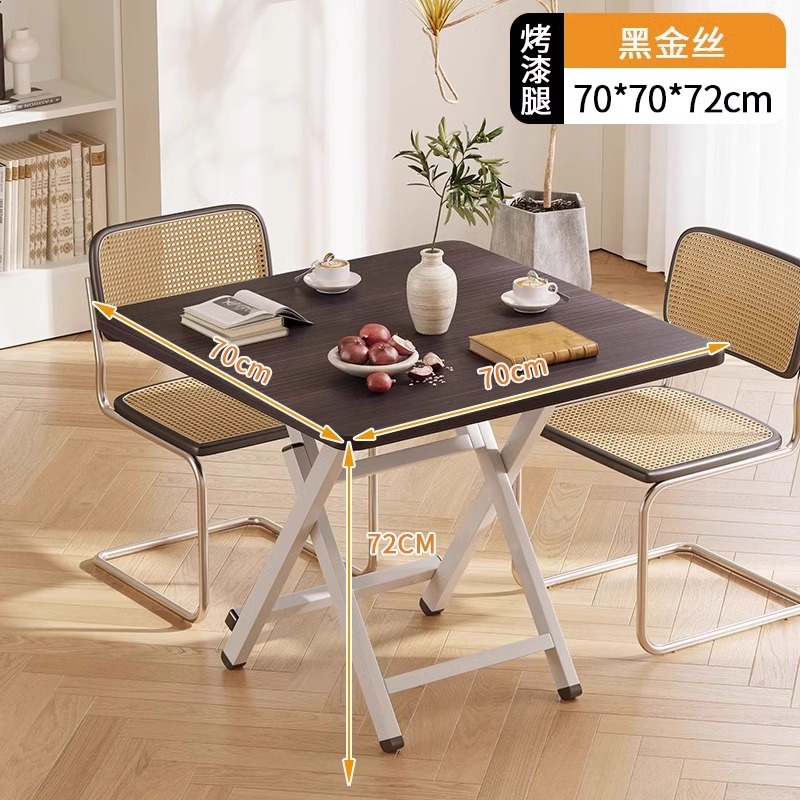 Mesa de comedor plegable, mesa redonda simple, mesa de alquiler, mesa portátil al aire libre, mesa de comedor cuadrada