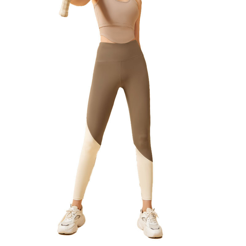 2024 더블 스티치 요가 팬츠 누드 요가 팬츠 아우터웨어 스포츠 나이트 러닝 팬츠 하이웨이스트 힙 리프트 피트니스 팬츠