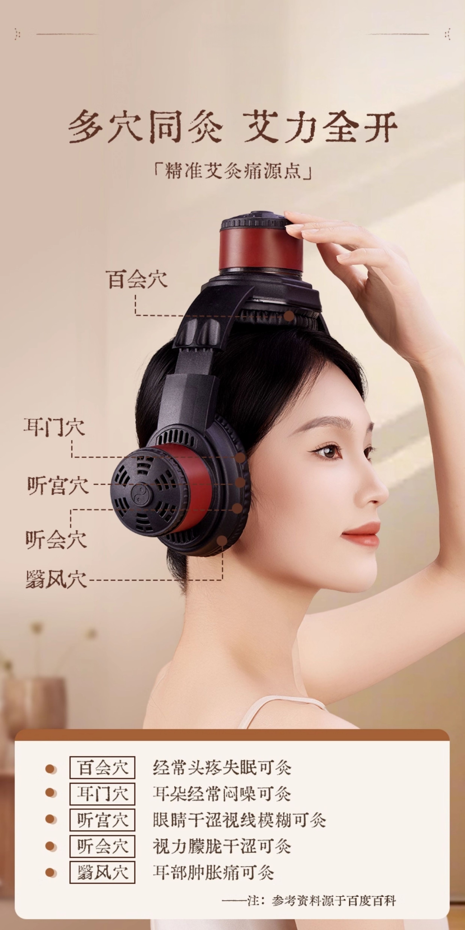 Ear Moxibustion Device with Moxa Box for Head and Ear Warming Care Safe Anti-Scald Design quality and texture