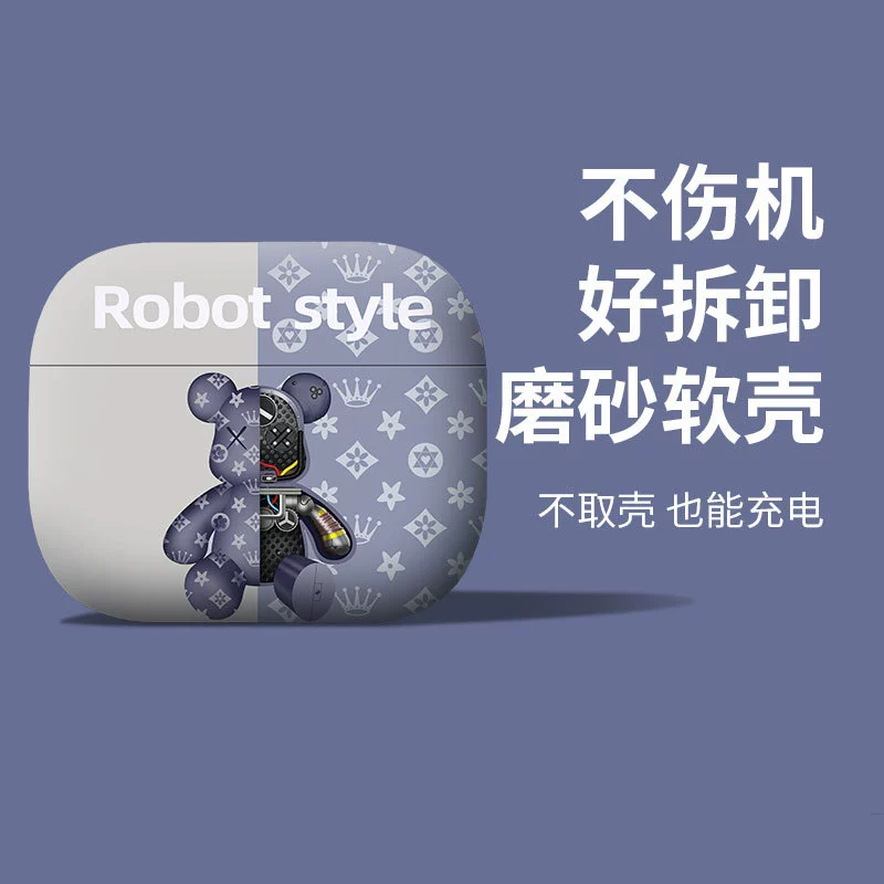 Apple, совместимый защитный чехол для мультфильмов, iPhone2, беспроводные матовые наушники, 3/4, bluetooth
