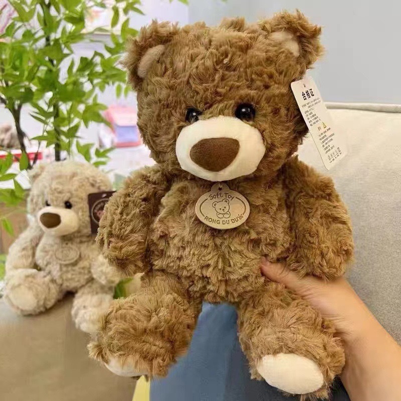 mingchuang same cute bear plush toy stupid bear cute teddy little bear doll prize claw doll birthday gift