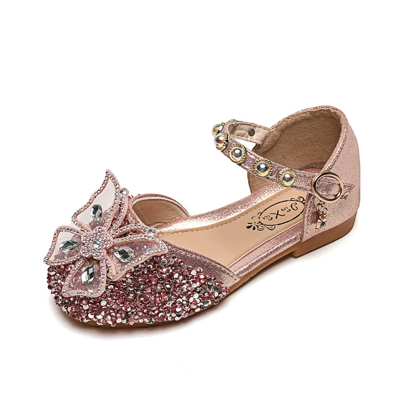 Sandals, children's cute shoes from pearl with butterfly