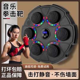 跨境音乐拳击家用拳击墙靶儿童拳击机反应训练器拳击靶蓝牙音乐