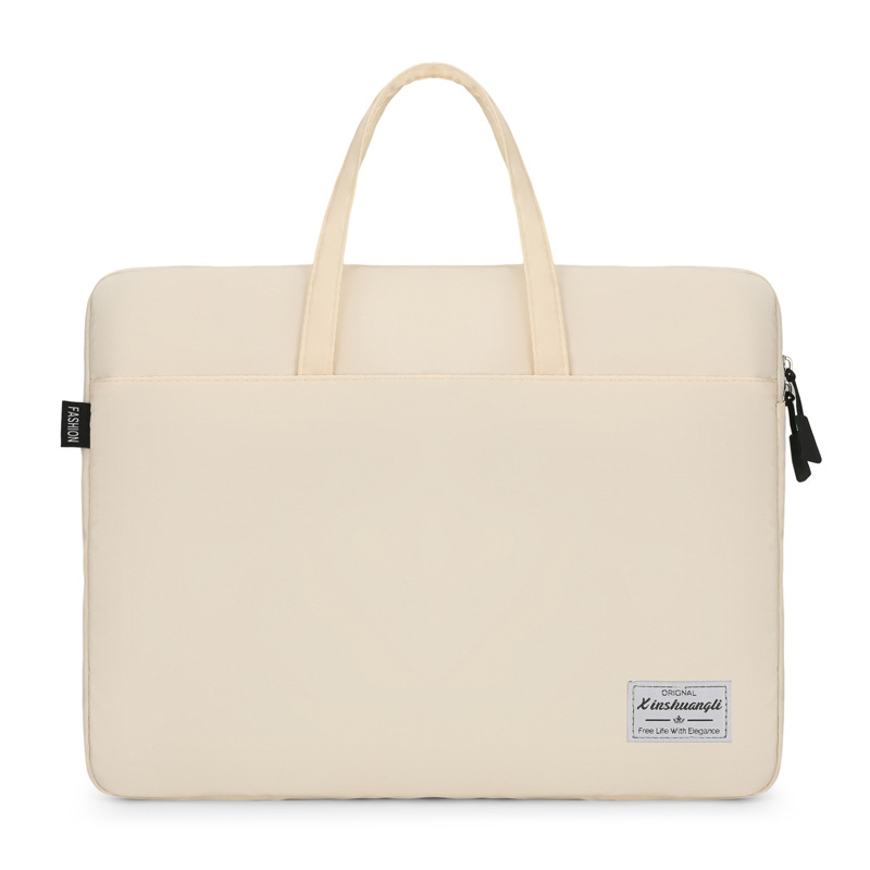 Bolsa de computadora portátil para estudiantes unidireccional de color sólido de gran capacidad de moda simple bolso de computadora portátil de nicho