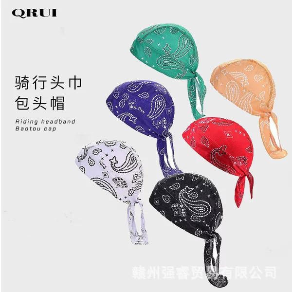 Outdoor riding hat quick-drying sports headscarf moisture wicking breathable sun protection headgear pirate headscarf riding cap