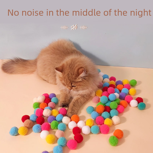 Cat plush ball launcher for fun, quiet self-entertainment, static electricity sticky cat toy plush ball