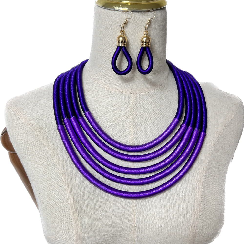 238g Weight Jewelry Set Classification Earrings + Necklace Quantity Holiday, Daily Occasion Mixed materials Material Color Block Pattern Women's Gender Epoxy Design Casual, Ethnic Style Style Casual Ethnic Style Color Block Mixed Materials Epoxy Women's Jewelry Set 6