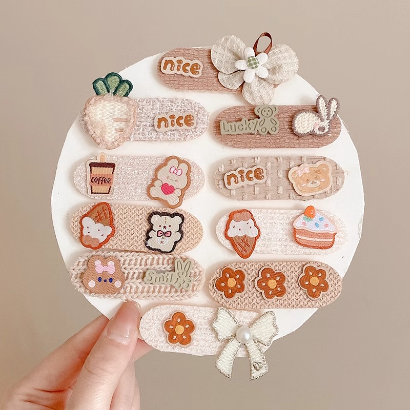 Lindo bebé flequillo pegatinas mágicas pegatinas para niños horquilla de velcro para bebé flequillo de dibujos animados tocado para niñas accesorios para el cabello