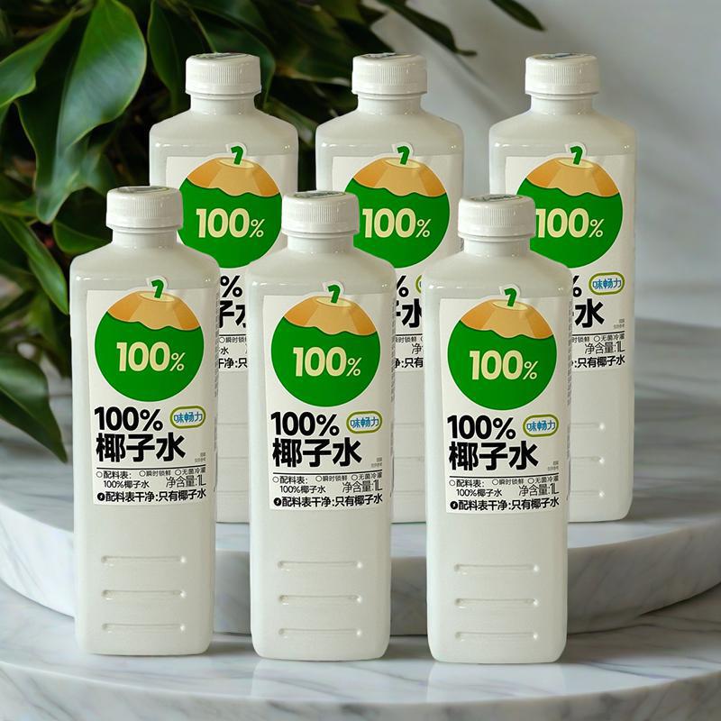 味の力の1Lは大きい瓶の家庭の飲食の100% のココナッツの水の1000mlを詰めます。|undefined