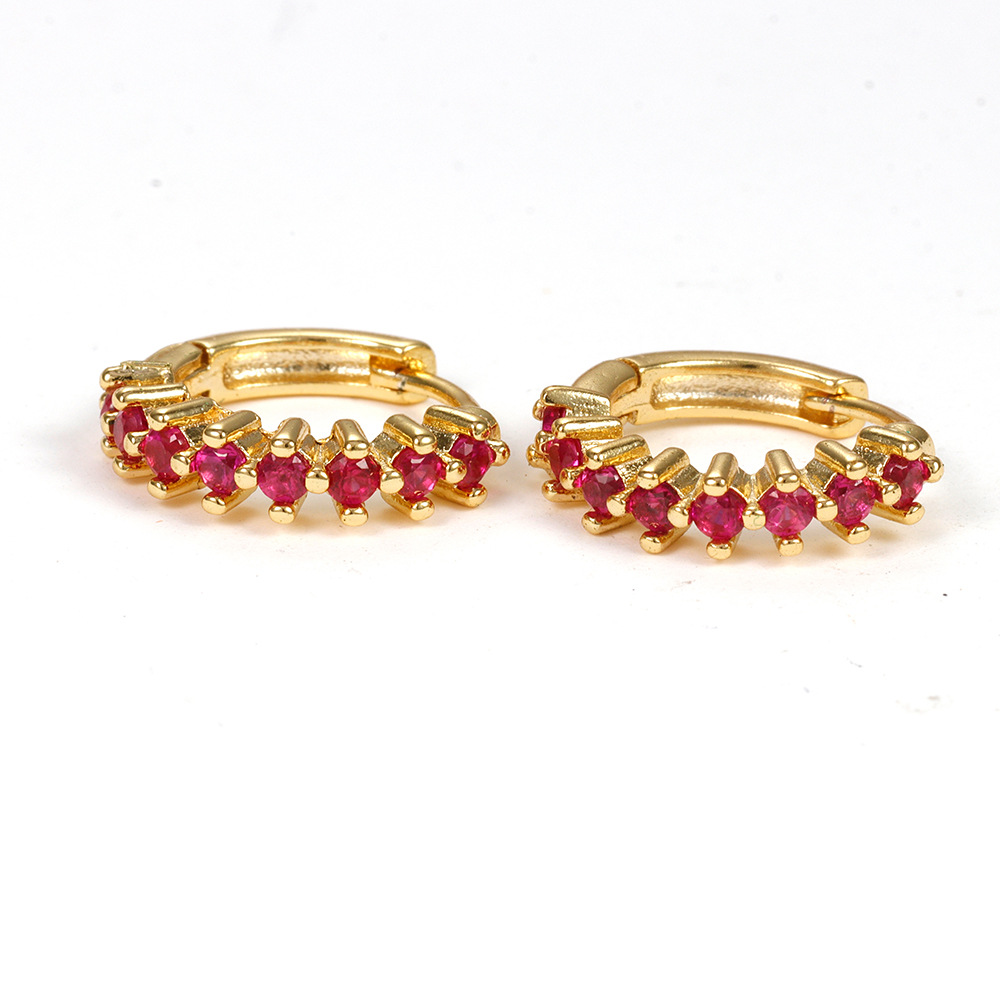 Earrings Classification 1 Pair Vintage Style Geometric Plating Copper Zircon Earrings