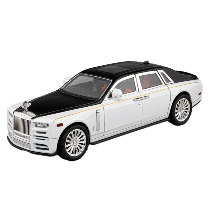 1: 22 luces de dirección fantasmas sonoras y luminosas coleccionadas modelo de automóvil modelo de aleación piezas de mesa de montaje