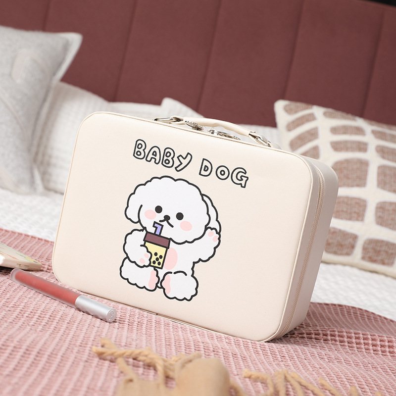 Nueva bolsa de cosméticos portátil de color puro con logotipo impreso, bolsa de cosméticos simple, bolsa de lápiz labial portátil de viaje transfronteriza, venta al por mayor