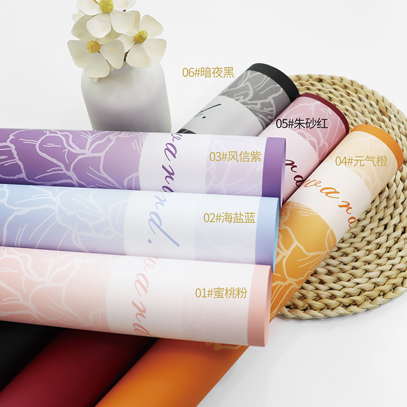 Huaxi amor fábrica de flores al por mayor papel de embalaje impermeable gradiente florista sensación de alto nivel de papel de envoltura de flores ramo