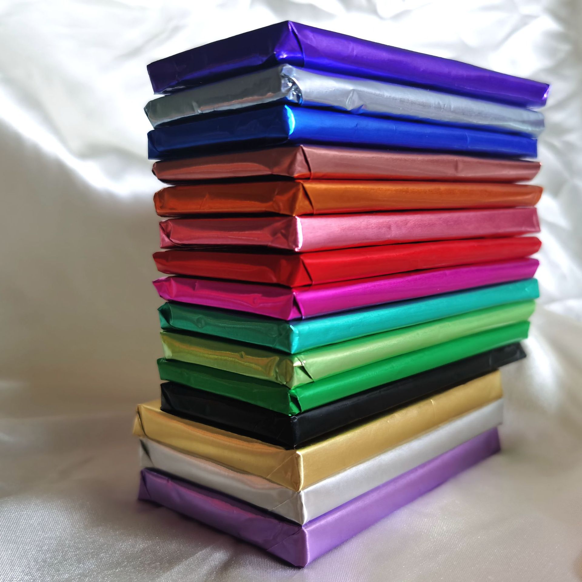 亮面印刷铝箔和纸复合巧克力包装纸 大块巧克力包装锡箔纸