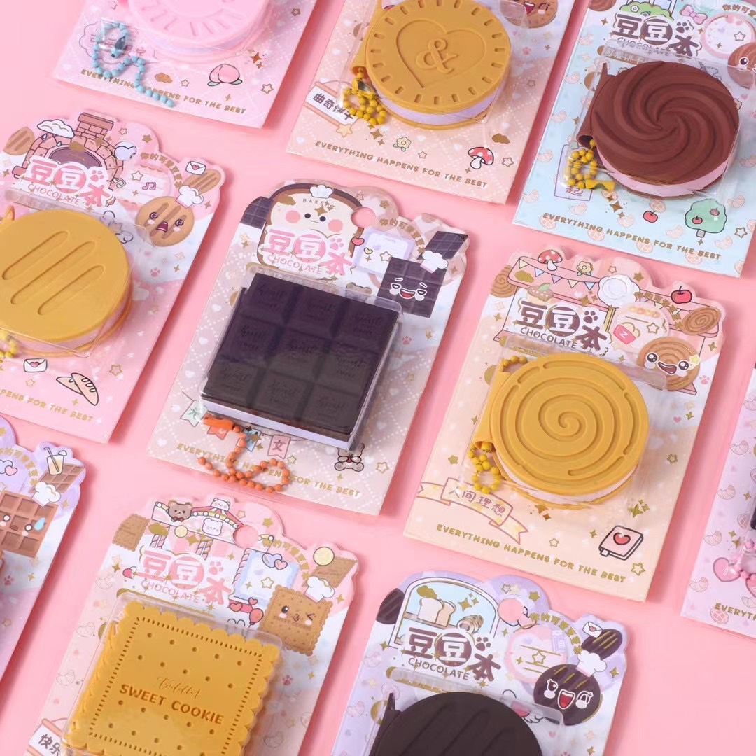376g Weight Sticky Note Stationery Type 24 Pieces Per Pack Quantity Learning Occasion Bite a Cookie Pattern Cute Style 24 Pieces Per Pack Bite A Cookie Learning Cute Sticky Note 4