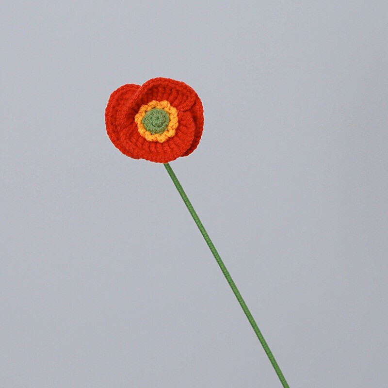 クロスボーダーの手編みの完成品の小さい花束は花の毛糸のメリヤスの花束を模倣します。|undefined